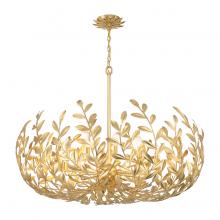  569-GA - Broche 12 Light Antique Gold Chandelier