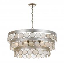  6006-SA - Coco 6 Light Antique Silver Chandelier