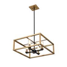  DVP28120MF+BR+GR-CL - Sambre 4 Light Pendant