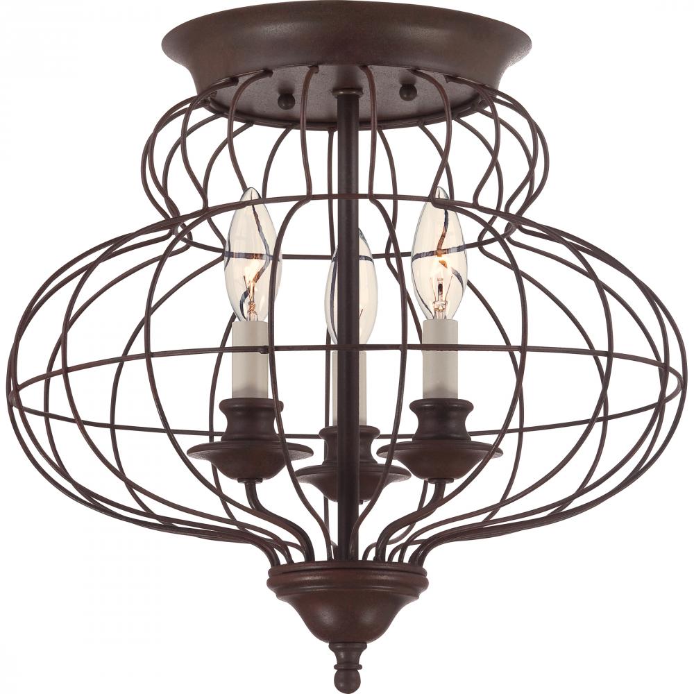 Laila Bronze 3Lt  Flush Mount