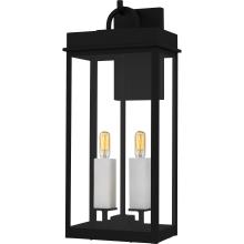  CAM8409MBK - Carmen 2-Light Matte Black Outdoor Wall Lantern