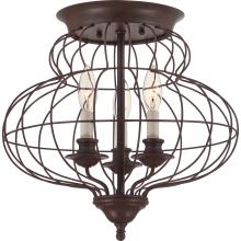 Quoizel LLA1615RA - Laila Bronze 3Lt  Flush Mount