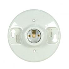 Satco Products Inc. 80/1648 - Keyless Glazed Porcelain Ceiling Receptacle; 4 Terminal; Screw Terminals; 4-3/8&#34; Diameter; 660W;