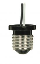 Satco Products Inc. 80/1970 - Brown Medium Based Phenolic E26 Flanged Adapter; 10&#34; 18GA 105C Leads; 1/2&#34; Overall