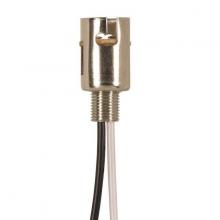 Satco Products Inc. 80/2099 - Bayonet Base Single Contact Socket; BA15S; 1/8 IP x 3/8&#34; Nipple; Pulled Thru