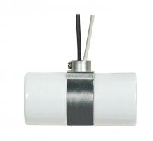 Satco Products Inc. 80/2492 - Twin Porcelain Socket With Top Bracket; Pre-Wired; 1/8 IPS; 9" AWM B/W 150C; CSSNP Screw Shell;