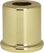 Satco Products Inc. 90/2277 - Steel Spacer; 7/16&#34; Hole; 1&#34; Height; 7/8&#34; Diameter; 1&#34; Base Diameter; Brass Plated