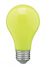  S14987 - 8 Watt A19 LED; Ceramic Yellow; Medium base; 360 deg. Beam Angle; 120 Volt