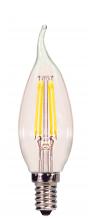  S29891 - 4 Watt CA11 LED; Clear; Candelabra base; 3000K; 350 Lumens; 120 Volt