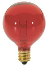  S3833 - 10 Watt G12 1/2 Incandescent; Transparent Red; 1500 Average rated hours; Candelabra base; 120 Volt