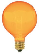  S3836 - 10 Watt G12 1/2 Incandescent; Transparent Amber; 1500 Average rated hours; Candelabra base; 120 Volt