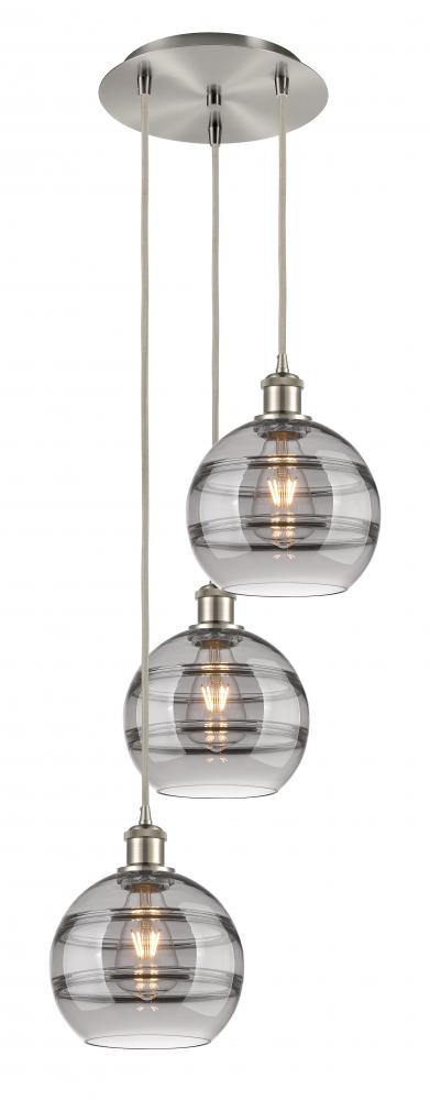 Rochester - 3 Light - 15 inch - Brushed Satin Nickel - Cord hung - Multi Pendant