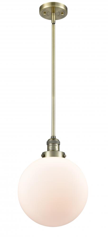 Beacon - 1 Light - 10 inch - Antique Brass - Stem Hung - Mini Pendant