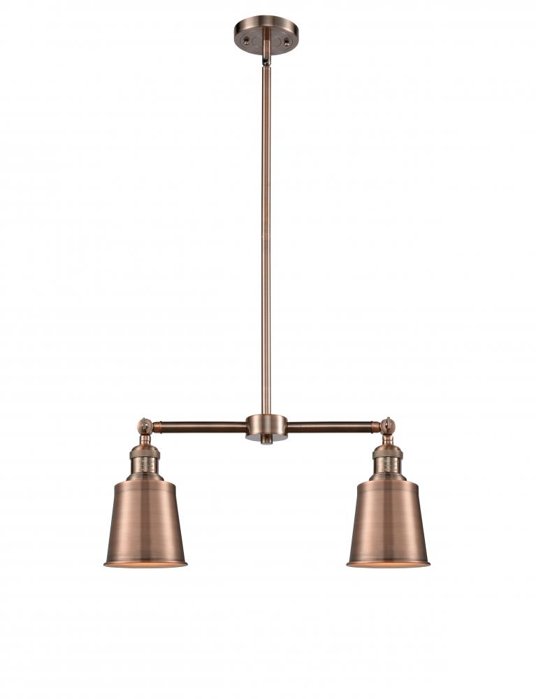 Addison - 2 Light - 21 inch - Antique Copper - Stem Hung - Island Light