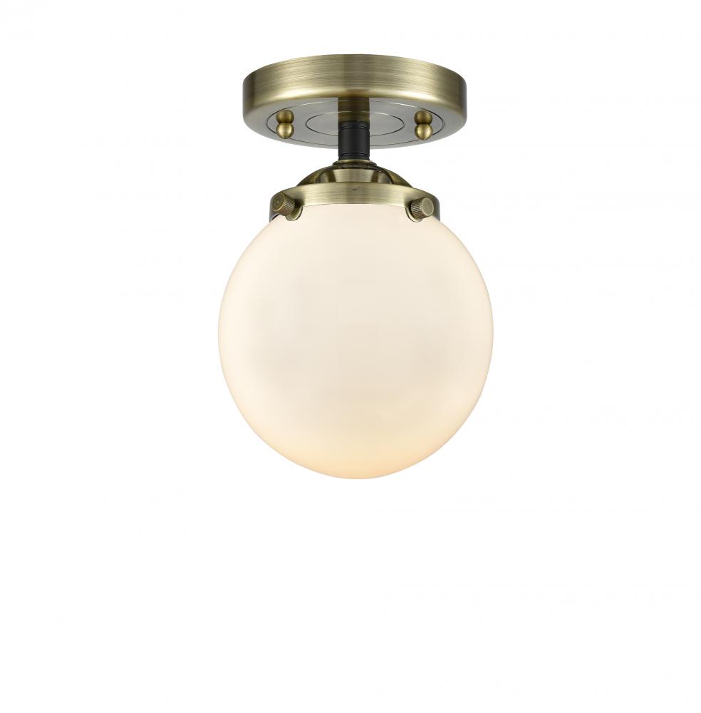 Beacon - 1 Light - 6 inch - Black Antique Brass - Semi-Flush Mount