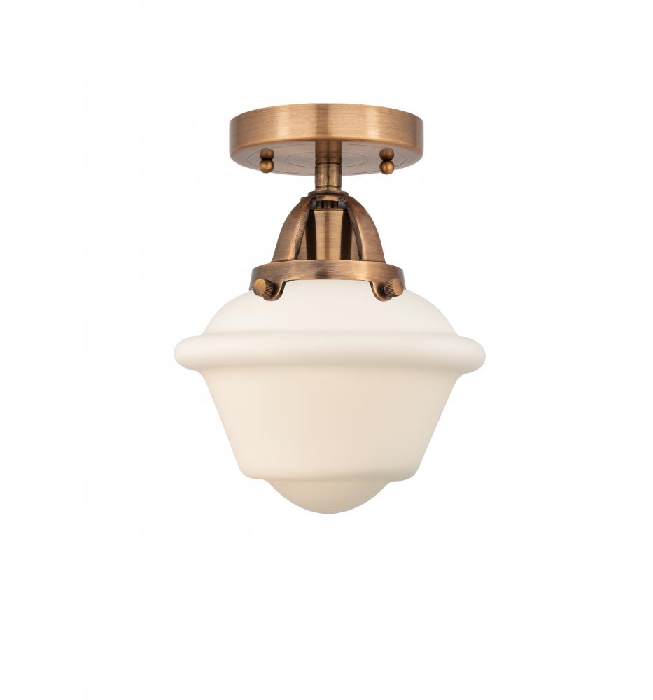 Oxford - 1 Light - 8 inch - Antique Copper - Semi-Flush Mount