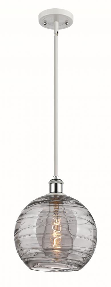 Athens Deco Swirl - 1 Light - 10 inch - White Polished Chrome - Mini Pendant