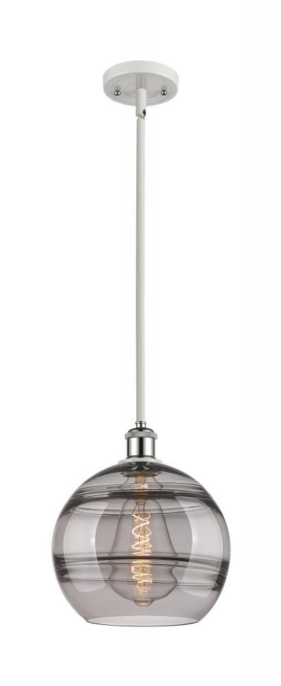 Rochester - 1 Light - 10 inch - White Polished Chrome - Mini Pendant