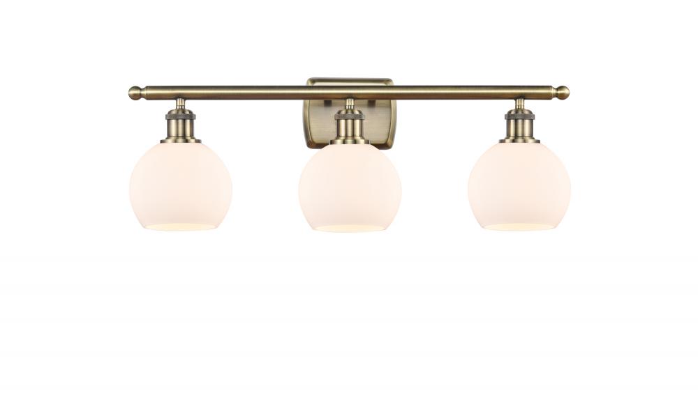 Athens - 3 Light - 26 inch - Antique Brass - Bath Vanity Light