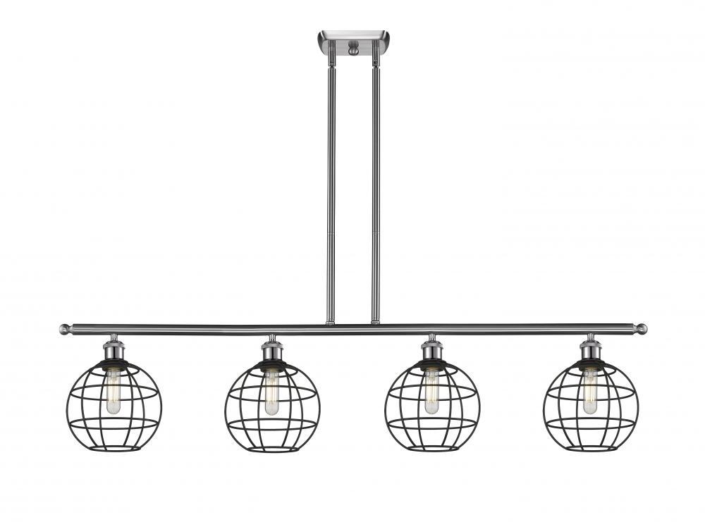 Lake Placid - 4 Light - 48 inch - Brushed Satin Nickel - Stem Hung - Island Light