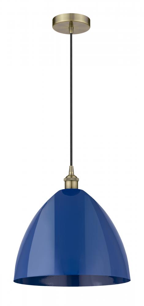 Plymouth - 1 Light - 16 inch - Antique Brass - Cord hung - Mini Pendant