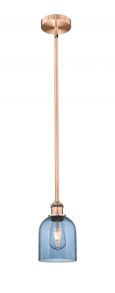 Bella - 1 Light - 6 inch - Antique Copper - Cord hung - Mini Pendant