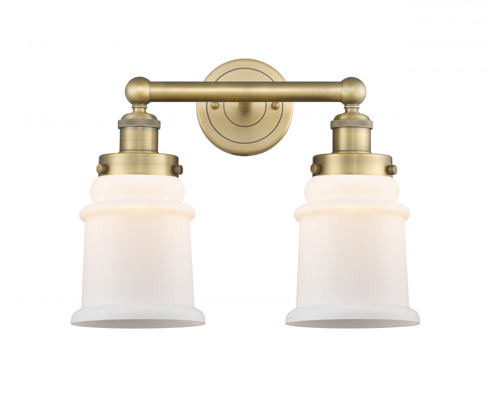 Canton - 2 Light - 15 inch - Brushed Brass - Bath Vanity Light