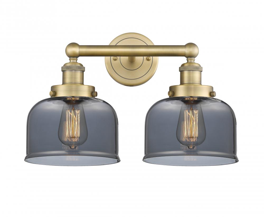 Bell - 2 Light - 17 inch - Brushed Brass - Bath Vanity Light