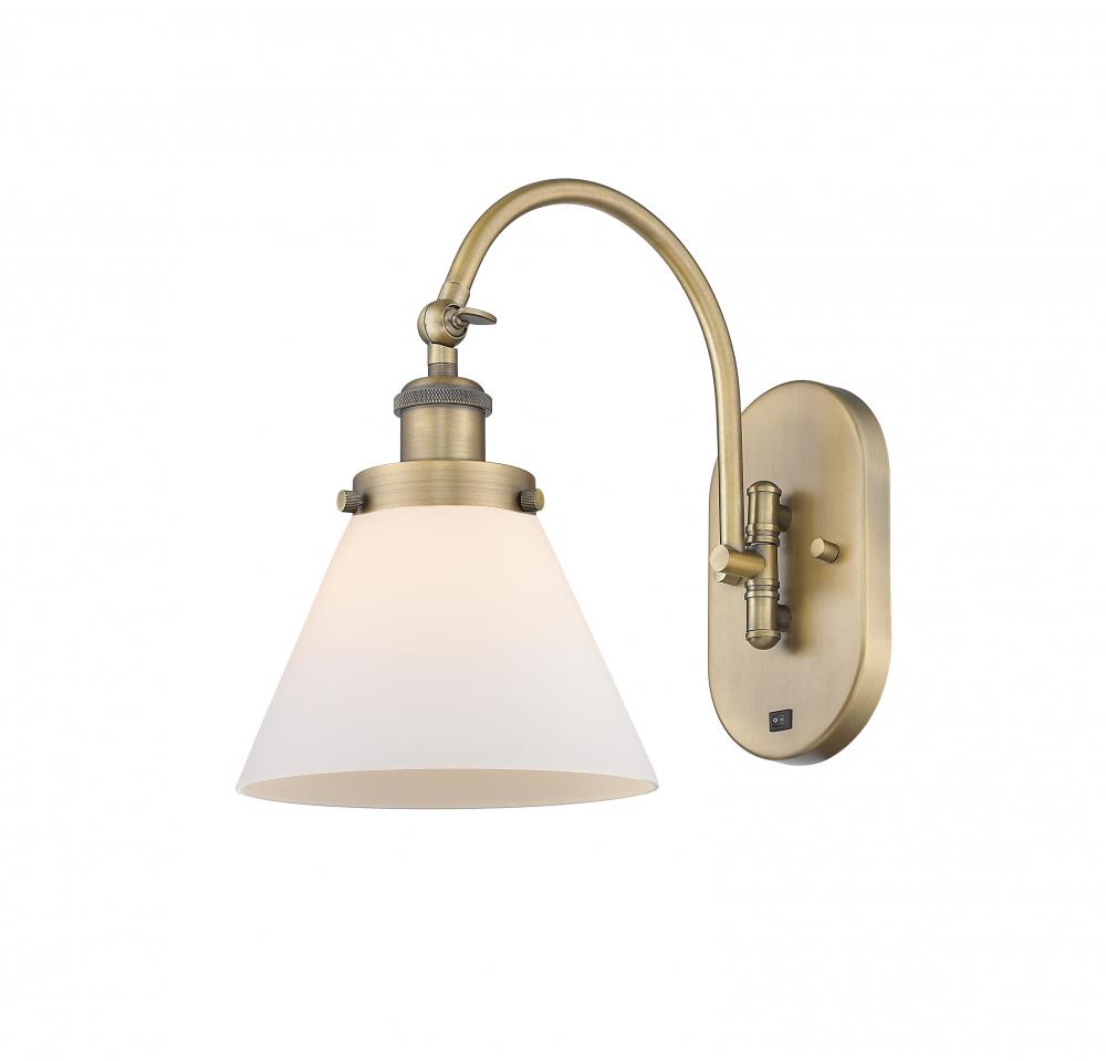 Cone - 1 Light - 8 inch - Brushed Brass - Sconce