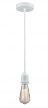  100W-10W-0W - Whitney - 1 Light - 2 inch - White - Cord hung - Mini Pendant