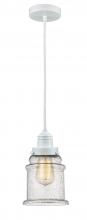  100W-10W-2H-W-G184 - Winchester - 1 Light - 8 inch - White - Cord hung - Mini Pendant