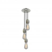  103SN-10BK-3SN - Chelsea - 3 Light - 6 inch - Brushed Satin Nickel - Cord hung - Multi Pendant