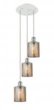 Innovations Lighting 113B-3P-WPC-G116 - Cobbleskill - 3 Light - 12 inch - White Polished Chrome - Cord Hung - Multi Pendant