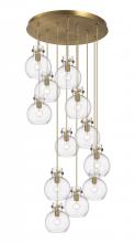 Innovations Lighting 126-410-1PS-BB-G410-8CL - Newton Sphere - 12 Light - 27 inch - Brushed Brass - Multi Pendant