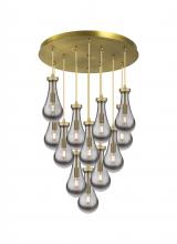  126-451-1P-BB-G451-5SM - Owego - 12 Light - 24 inch - Brushed Brass - Multi Pendant