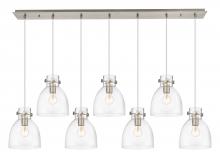  127-410-1PS-SN-G412-8CL - Newton Bell - 7 Light - 52 inch - Brushed Satin Nickel - Linear Pendant