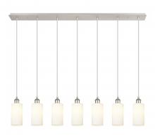  127B-7P-PN-G434-7WH - Crown Point - 7 Light - 49 inch - Polished Nickel - Linear Pendant