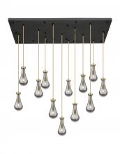 Innovations Lighting 154BK-451-1P-BB-G451-5SM-20 - Owego - 13 Light - 54 inch - Brushed Brass - Multi Pendant