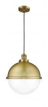 Innovations Lighting 201C-BB-HFS-122-BB-LED - Hampden - 1 Light - 13 inch - Brushed Brass - Cord hung - Pendant