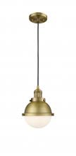  201C-BB-HFS-61-BB - Hampden - 1 Light - 7 inch - Brushed Brass - Cord hung - Mini Pendant