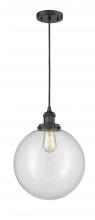 Innovations Lighting 201C-BK-G202-12-LED - Beacon - 1 Light - 12 inch - Matte Black - Cord hung - Mini Pendant