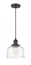 Innovations Lighting 201C-BK-G713-LED - Bell - 1 Light - 8 inch - Matte Black - Cord hung - Mini Pendant