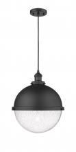 Innovations Lighting 201C-BK-HFS-124-BK-LED - Hampden - 1 Light - 13 inch - Matte Black - Cord hung - Pendant