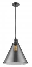  201C-OB-G43-L - Cone - 1 Light - 12 inch - Oil Rubbed Bronze - Cord hung - Mini Pendant