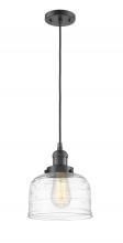 Innovations Lighting 201C-OB-G713-LED - Bell - 1 Light - 8 inch - Oil Rubbed Bronze - Cord hung - Mini Pendant