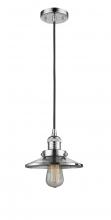  201C-PC-M7 - Railroad - 1 Light - 8 inch - Polished Chrome - Cord hung - Mini Pendant