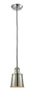  201C-PN-M9 - Addison - 1 Light - 5 inch - Polished Nickel - Cord hung - Mini Pendant