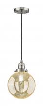 Innovations Lighting 201C-SN-G208-8 - Beacon - 1 Light - 8 inch - Brushed Satin Nickel - Cord hung - Mini Pendant