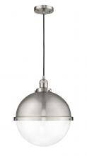 Innovations Lighting 201C-SN-HFS-122-SN-LED - Hampden - 1 Light - 13 inch - Brushed Satin Nickel - Cord hung - Pendant