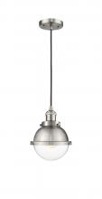 Innovations Lighting 201C-SN-HFS-62-SN-LED - Hampden - 1 Light - 7 inch - Brushed Satin Nickel - Cord hung - Mini Pendant